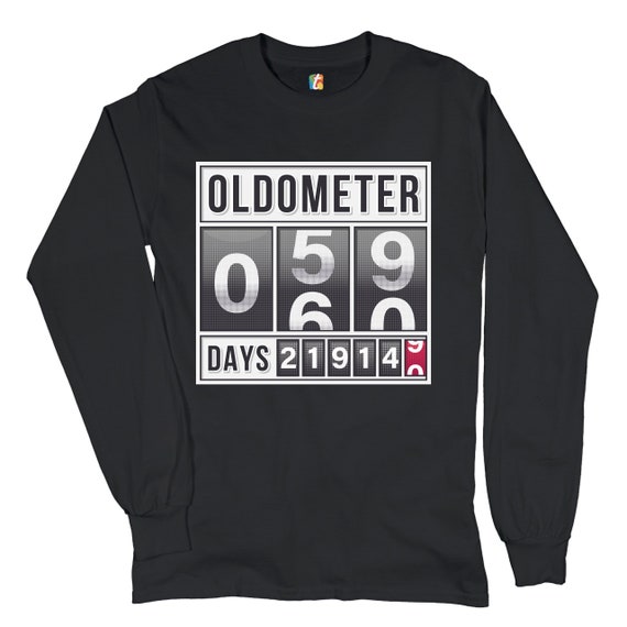 Oldometer 60 Shirt 60th Birthday Anniversary Tee Oldometer 60 Shirt 60th Birthday Anniversary Tee