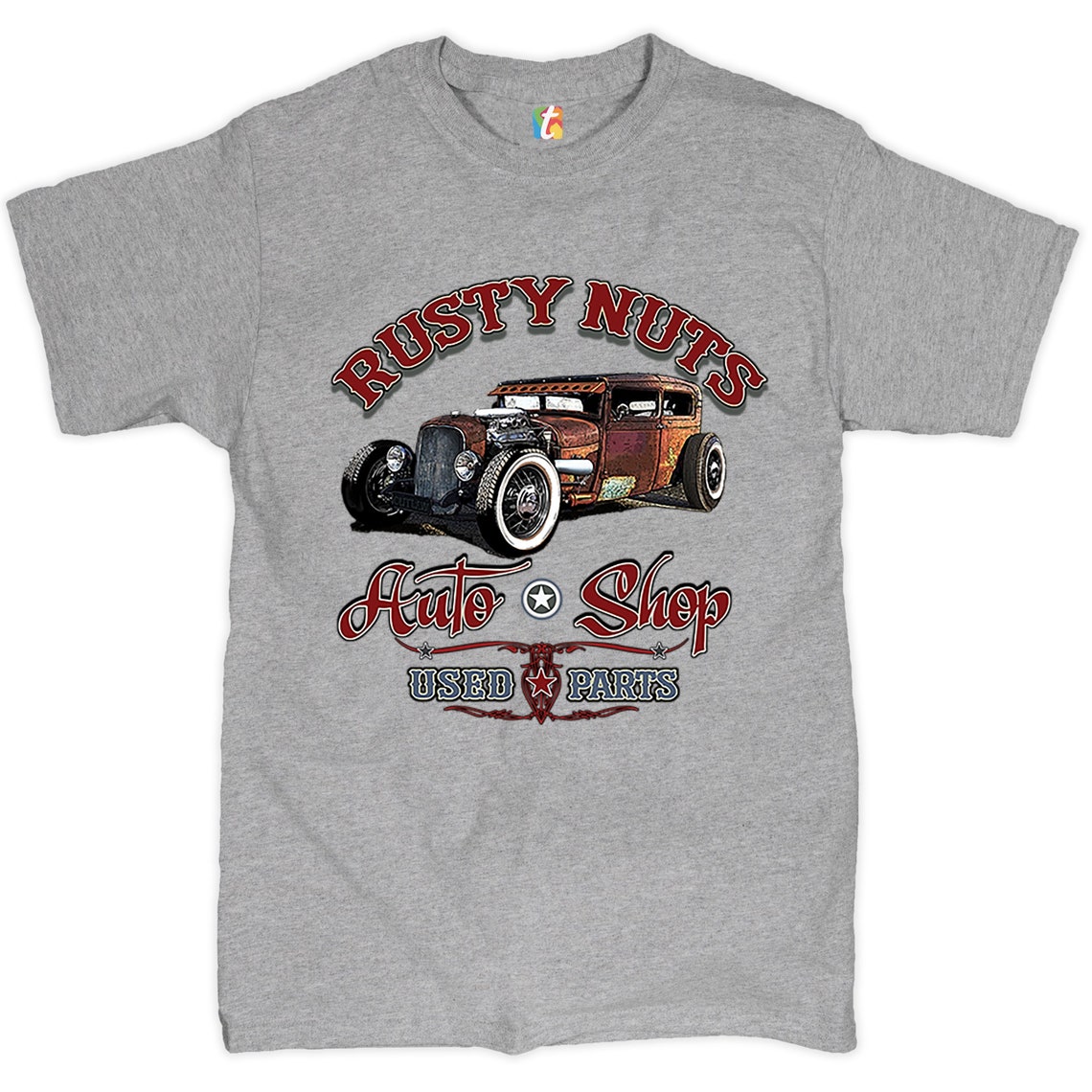 Rusty Nuts Auto Shop Tshirt Hot Rod Rat Rod Retro Vintage Etsy
