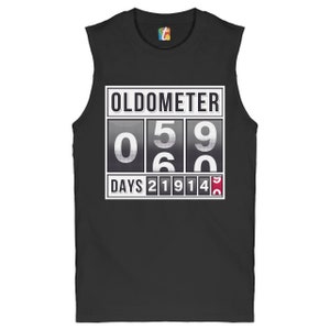 Oldometer 59-60 Muscle Shirt Old Lives Matter, Funny, 60th Anniversary, Happy Birthday, Gift for 60th Birthday Men&#39;s