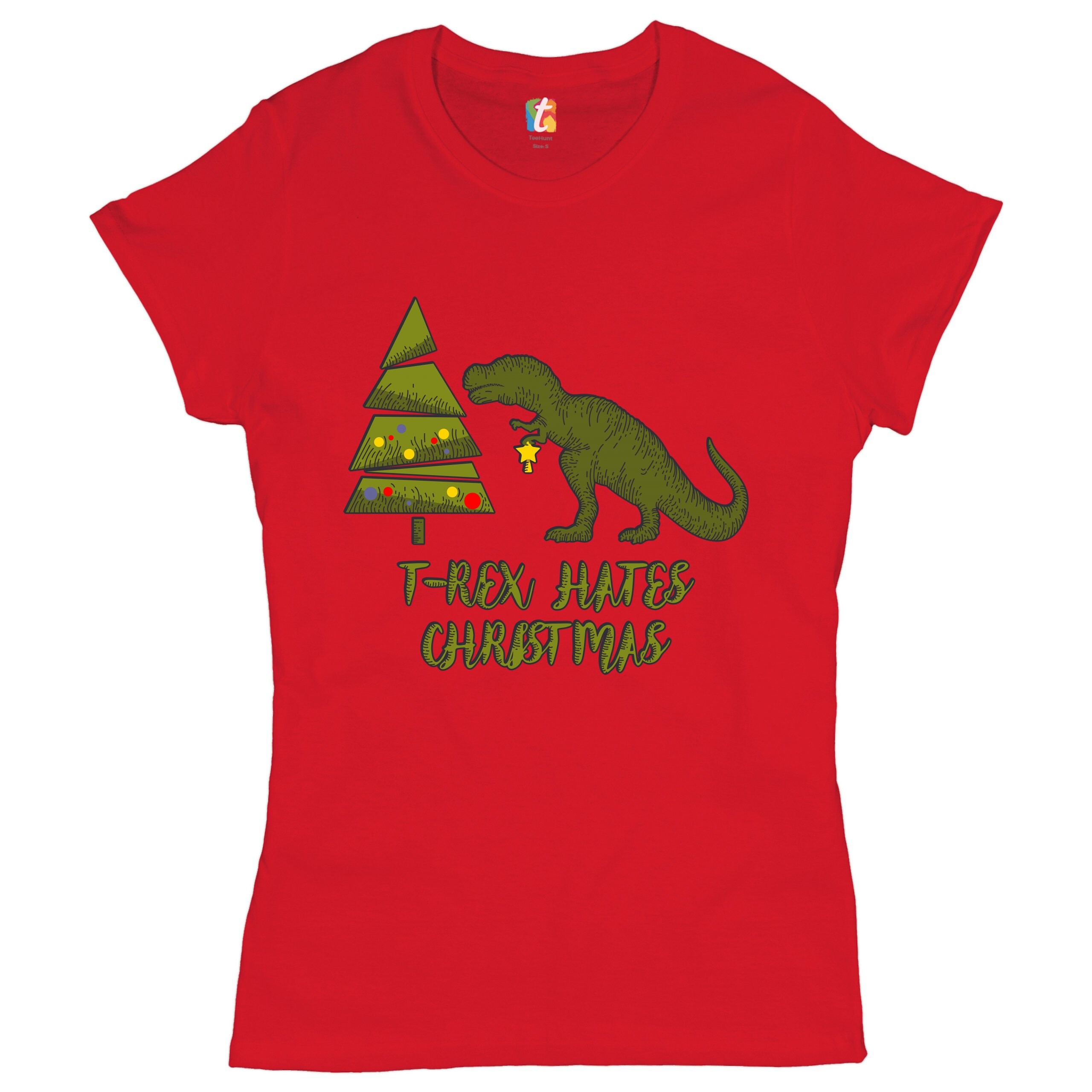 T-rex Hates Christmas T-shirt Funny 