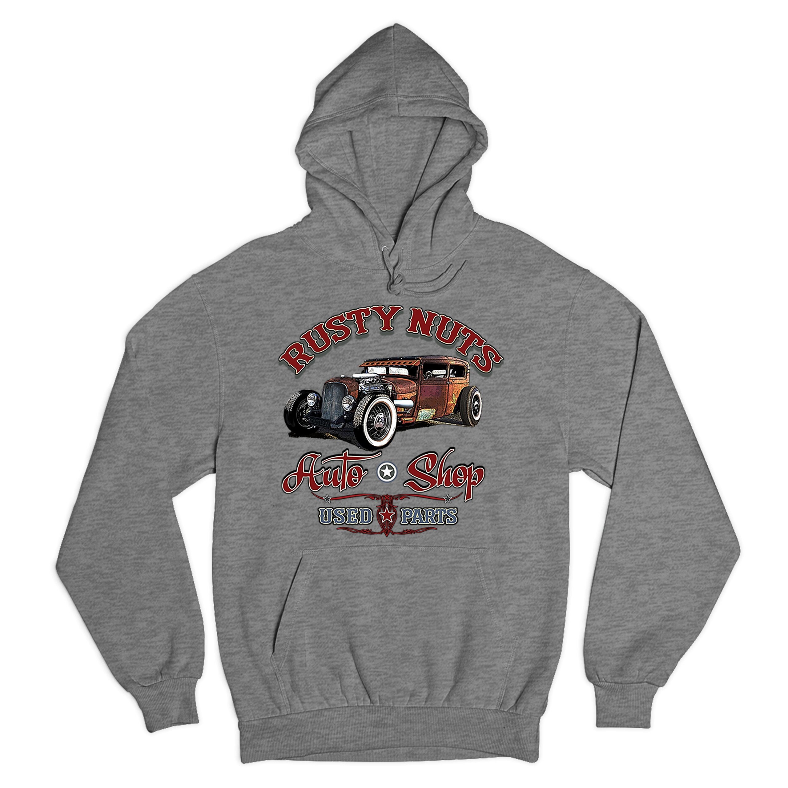 Rusty Nuts Auto Shop Sweatshirt Hot Rod, Rat Rod, Retro, Vintage 