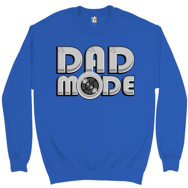 Papa-Modus-Power-Button-Sweatshirt glücklich Vatertag, Dadlife, beste Papa überhaupt, Papa, Welt größten Vater, Vaterschaft, Geschenk für Männer Crewneck