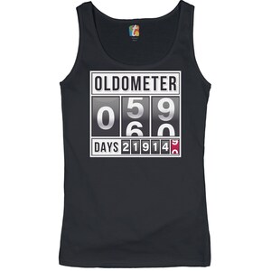 Oldometer 59-60 Women&#39;s Tank Top Old Lives Matter, Funny, 60th Anniversary, Happy Birthday, Gift for 60th Birthday