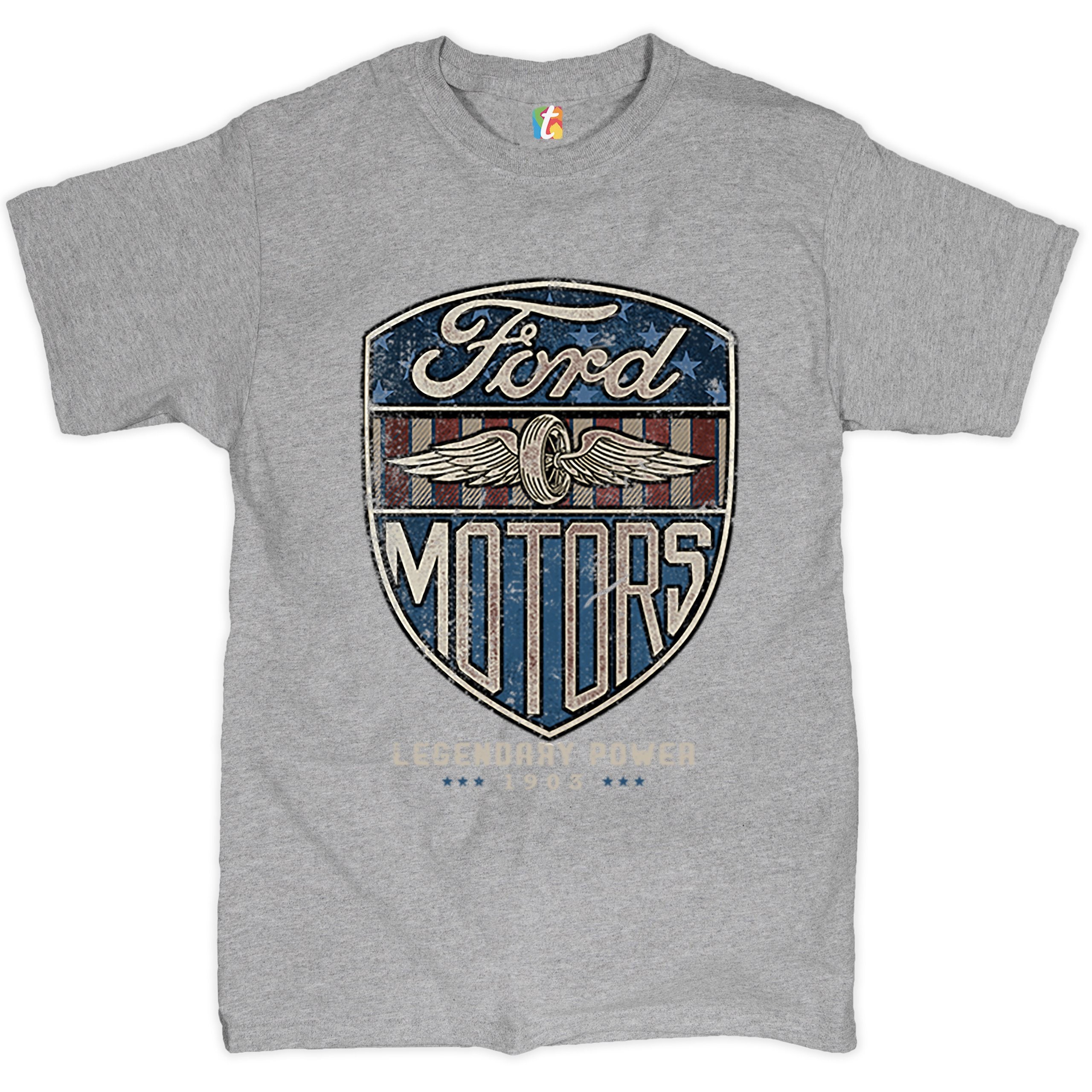 Ford Motors Legendary Power T-shirt Fomoco, Automotive, American 