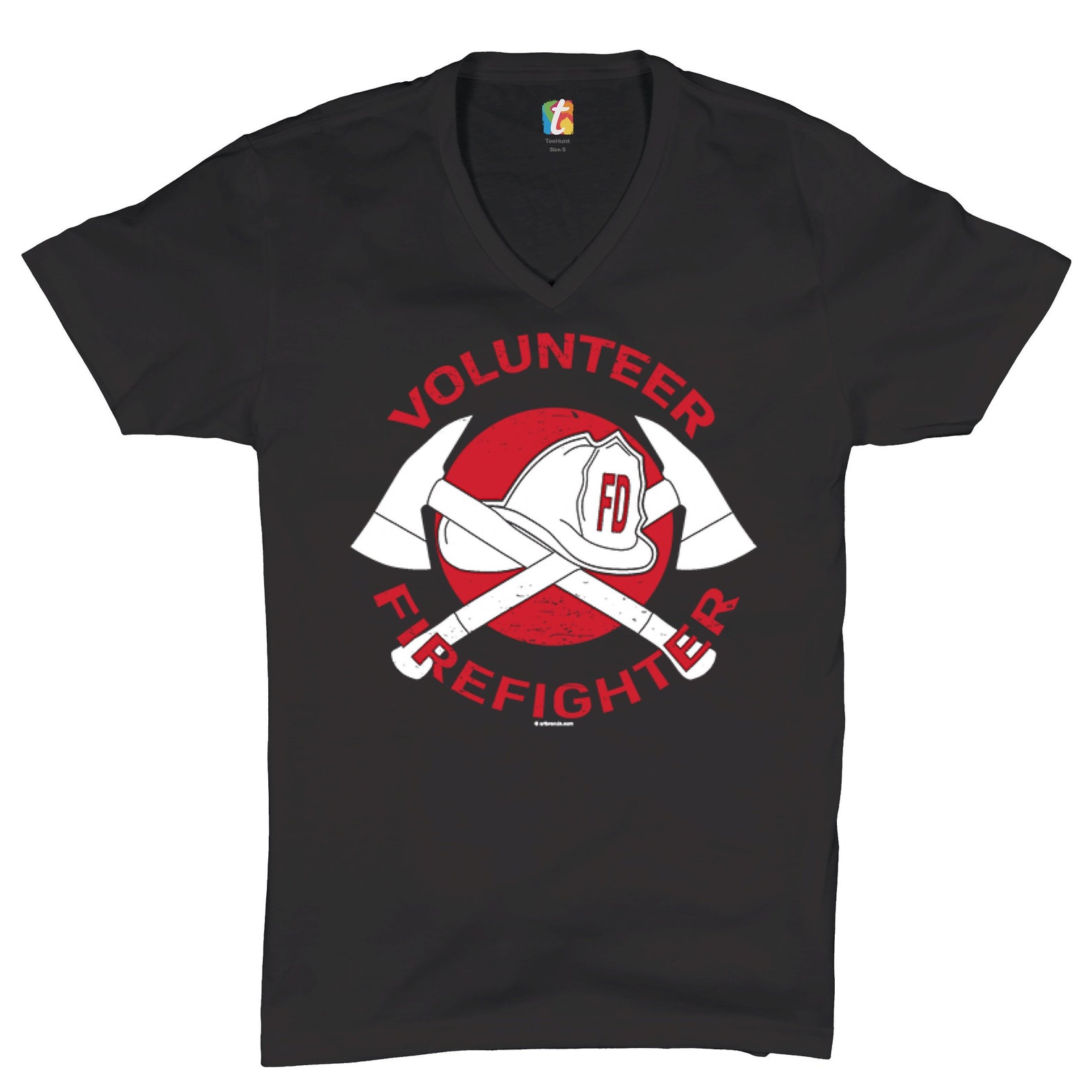 Volunteer Firefighter V-neck T-shirt First Responder Fire and - Etsy UK