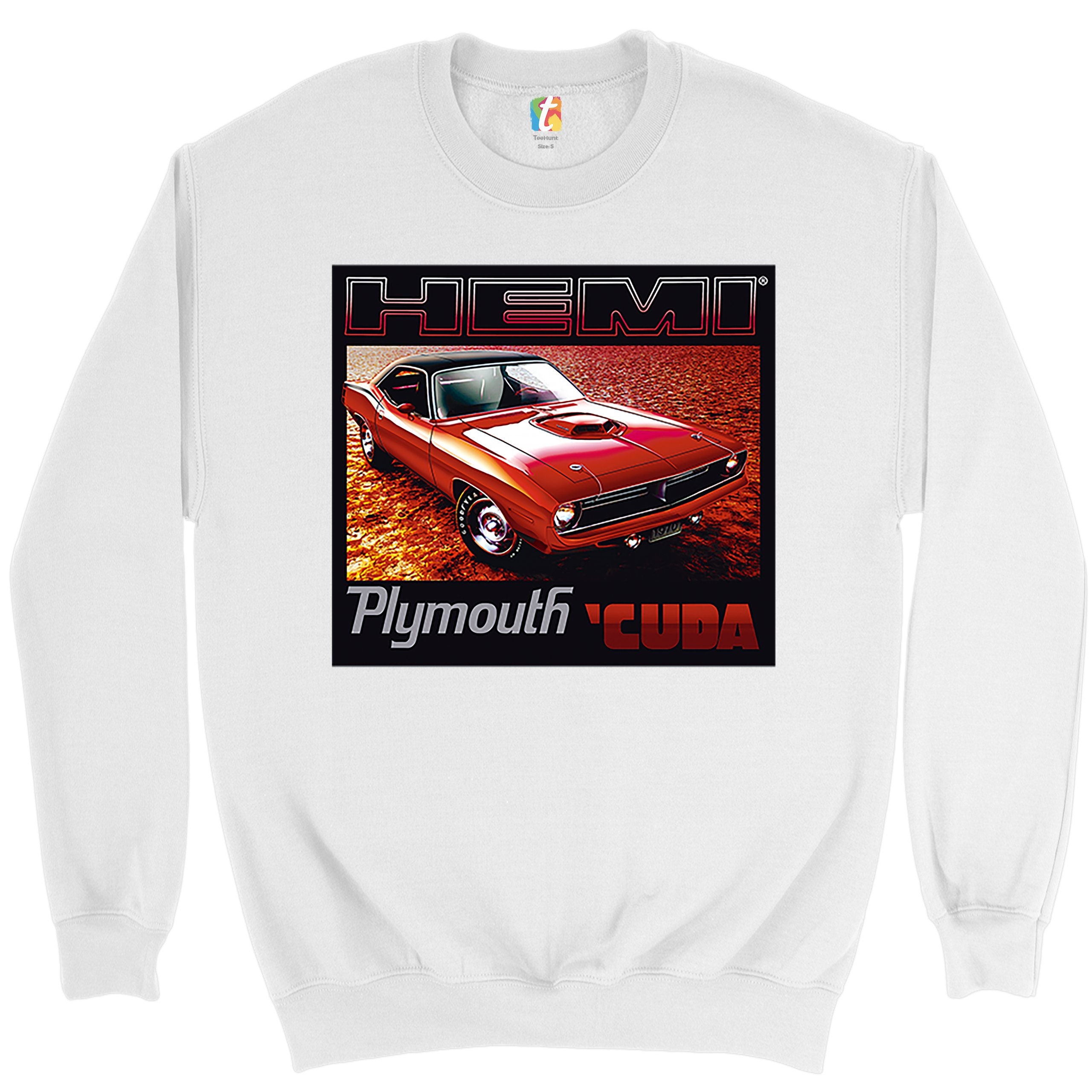 Tee Hunt Dodge Challenger American Classic Sweatshirt American Muscle Car Sweater Tee Hunt Dodge Challenger American Classic Sweatshirt American Muscle Car Sweater