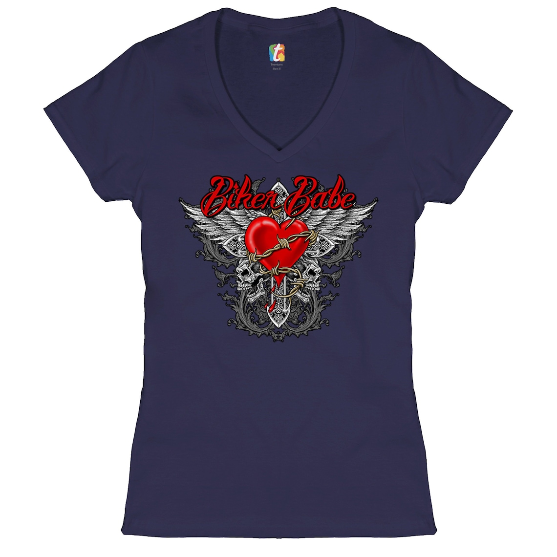 Biker Babe Women's V-neck T-shirt Motorcycle Chick Live to - Etsy