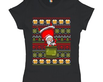 Santa Claus Keg Stand T-shirt Christmas 