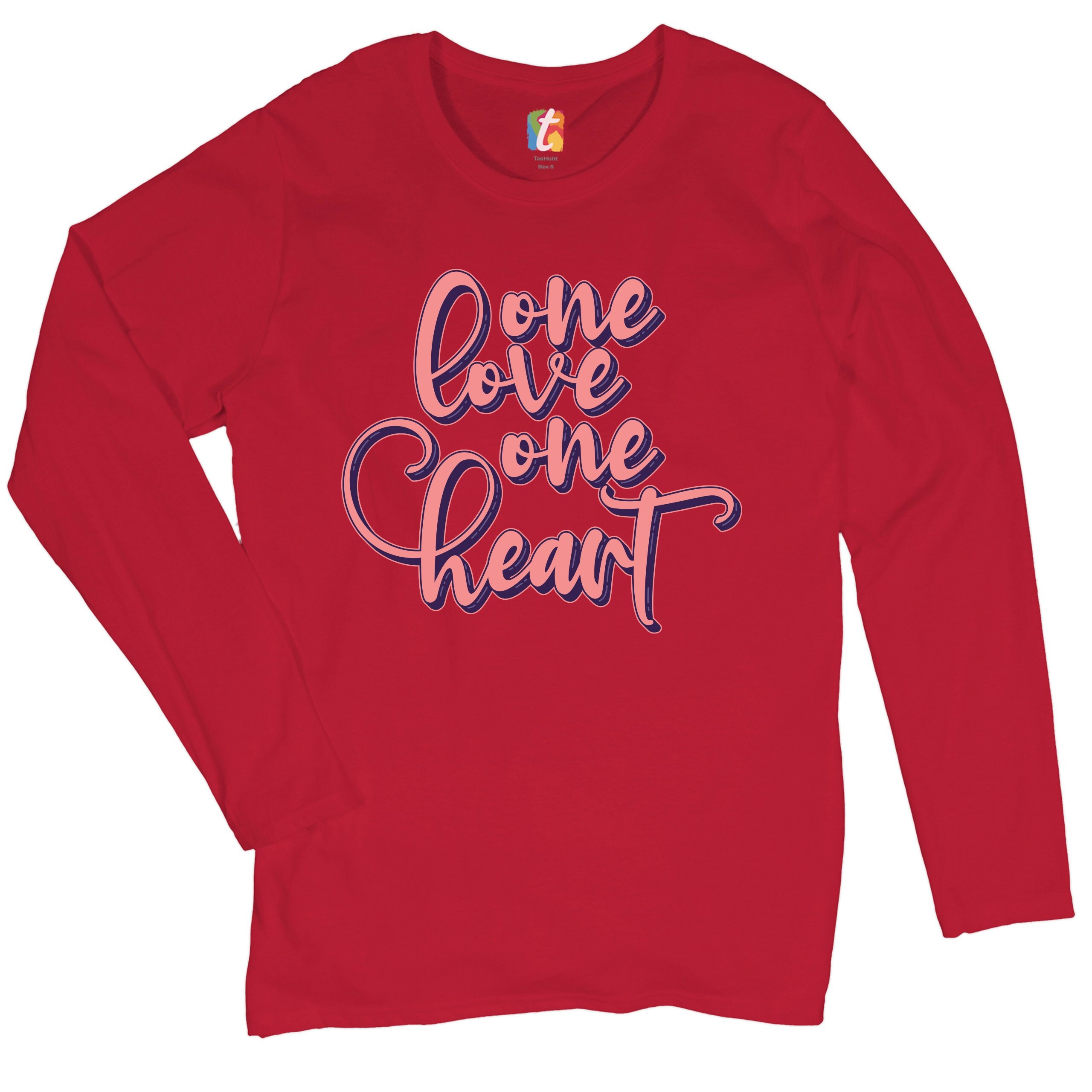 One Love One Heart Women's Long Sleeve T-shirt | Etsy