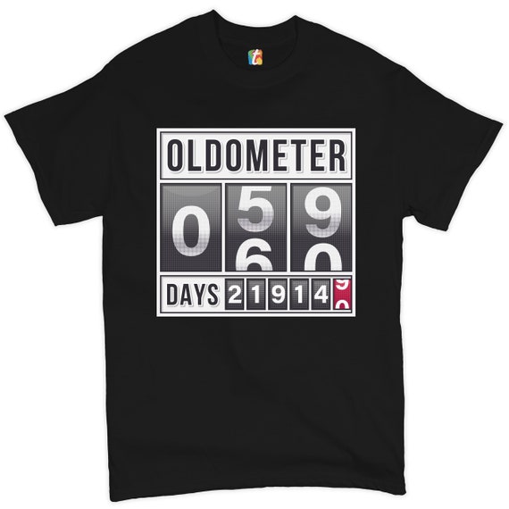 Oldometer 60 Shirt 60th Birthday Anniversary Tee Oldometer 60 Shirt 60th Birthday Anniversary Tee