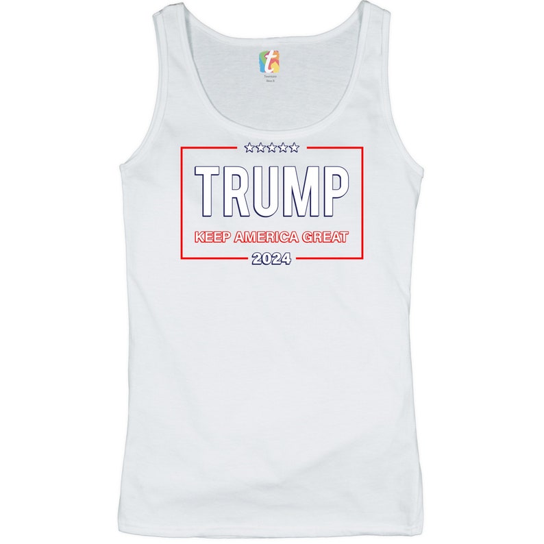Donald Trump Keep America Great 2024 Women/'s Tank Top Vote Red Conservative