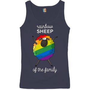 Rainbow Sheep of the Family Women's Tank Top Lesbian, Gay, Bisexual, Transgender, Queer, Non Binary, Support, LGBTQ, Equal Rights, Funny