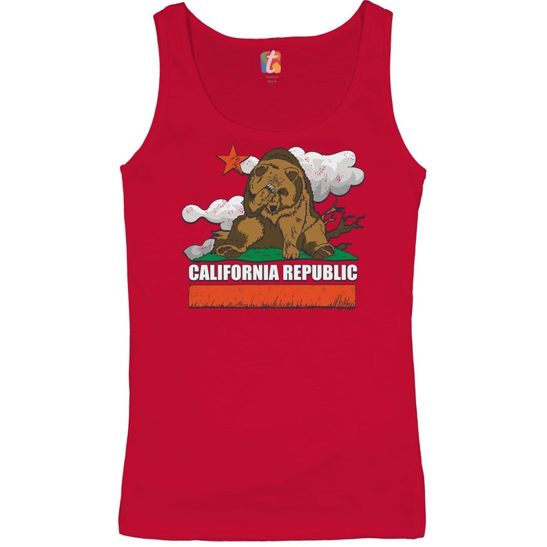 Political California Bear Facepalm Women/'s Tank Top The Great California Exodus Gift for Republican Funny Leaving California