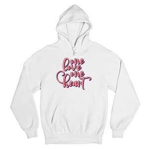 One Love One Heart Sweatshirt Valentine&#39;s Day Relationship Anniversary Hoodie