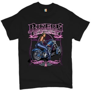 Bikers Against Breast Cancer T-shirt Fight for a Cure Hope Matters Men&#39;s Tee