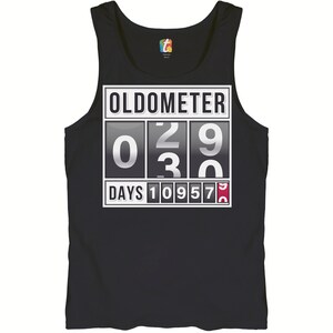 Oldometer 29-30 Tank Top Funny, Odometer, Anniversary, Happy Birthday, Gift for 30th Birthday Men&#39;s Top