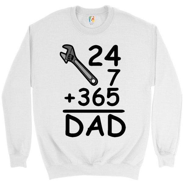 DAD 24 7 365 Sweatshirt Vaterschaft, glücklich Vatertag, Welt größten Vater, Papa, Geschenk für Männer, Dadlife, Vatertag Geschenke Crewneck