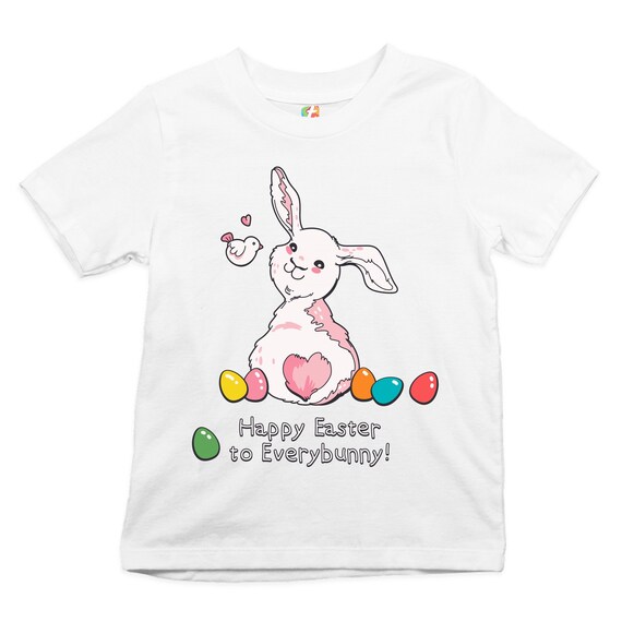 Happy Easter Bunny T-Shirt For Women - Cute Rabbit Graphic Tee, Short Sleeve Holiday Top - View #5