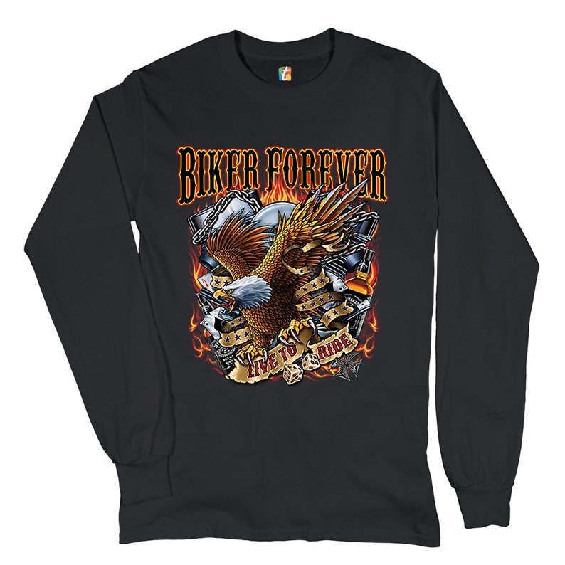 Live Free Die Long Sleeve T-Shirt Eagle Biker 2nd Amendment American Flag Tee Live Free Die Long Sleeve T-Shirt Eagle Biker 2nd Amendment American Flag Tee