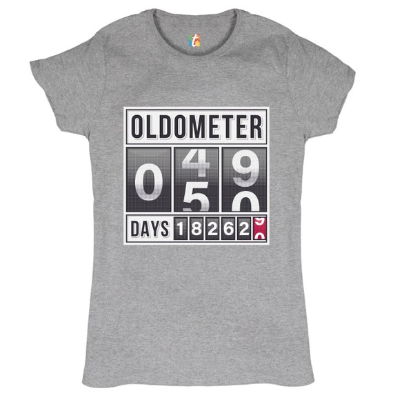 Oldometer 49 50 T shirt 50th Anniversary Funny Odometer Happy Birthday Gift for 50th Birthday Women s Tee Etsy Australia