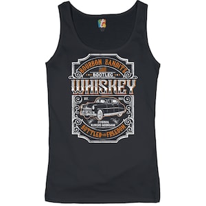 Bourbon Bandit&#39;s Bootleg Whiskey Women&#39;s Tank Top Original Runners Moonshine, Bottled Freedom, Drinking, Old School, Alcohol, Funny