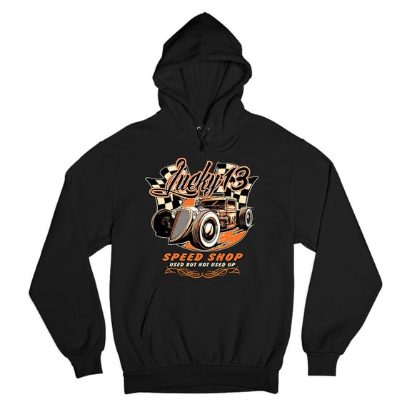 Lucky 13 Speed Shop Sweatshirt Rat Rod Route 66 Racing Car Hot Rod Retro Vintage Gift for Mechanic Outlaw Live to Ride Hoodie Etsy