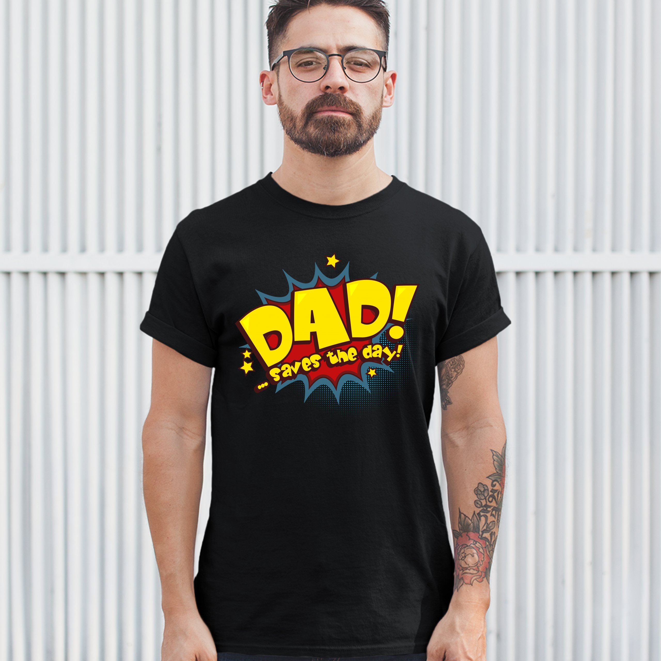 Dad Saves the Day T-shirt Happy Father's Day Greatest | Etsy