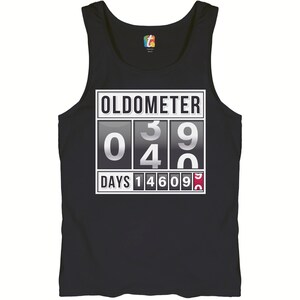 Oldometer 39-40 Tank Top Funny, Odometer, Turning 40, Anniversary, Happy Birthday, Gift for 40th Birthday Men&#39;s Top