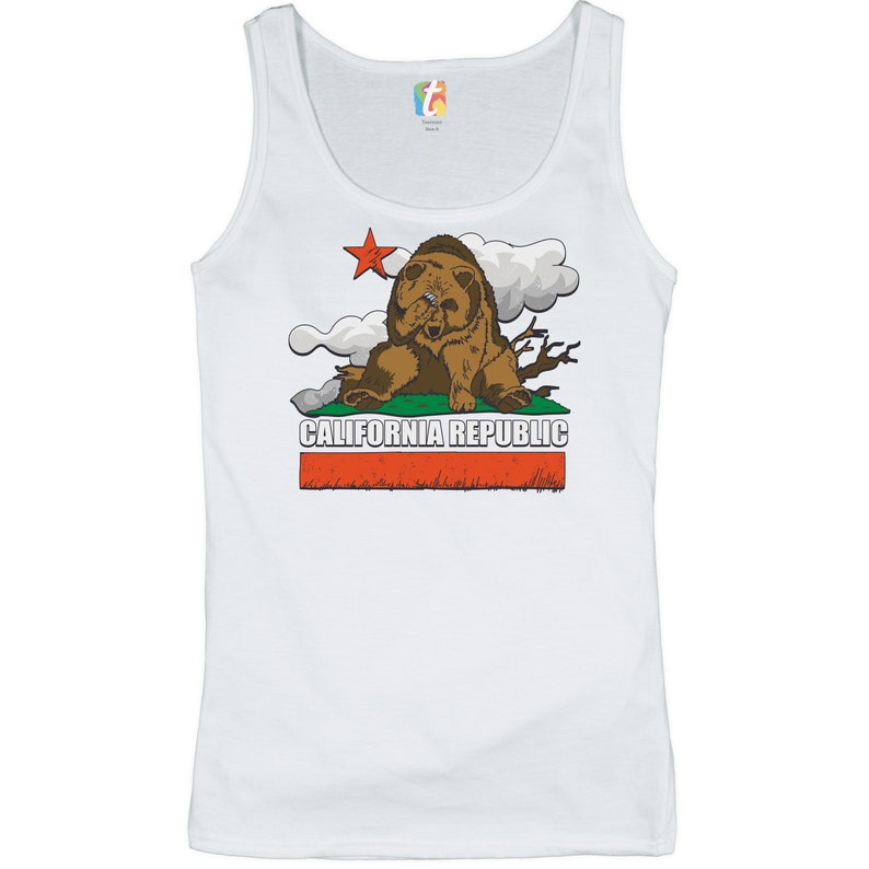 Political California Bear Facepalm Women/'s Tank Top The Great California Exodus Gift for Republican Funny Leaving California