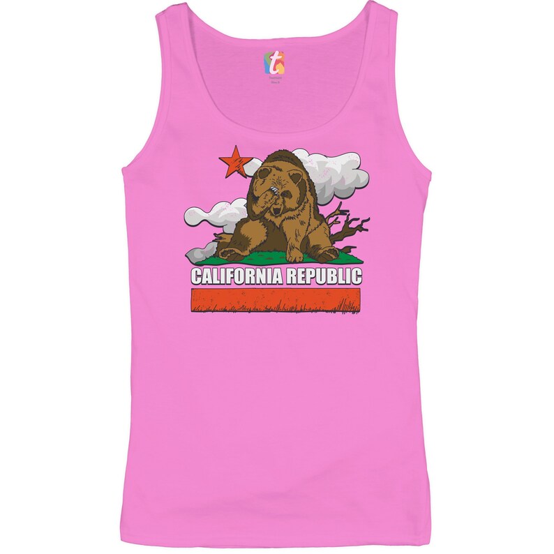 Political California Bear Facepalm Women/'s Tank Top The Great California Exodus Gift for Republican Funny Leaving California