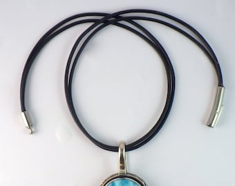Double stranded leather cord necklaces  with stainless steel snap lock clasp, made to order, custom sizes