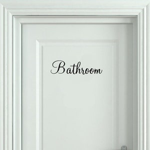 Bathroom Door - Wall Art Decal - Vinyl Sign / Sticker Toilet WC Pub Sign - Designs For You Uk