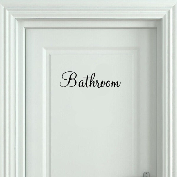 Porte de salle de bain - Sticker d’art mural - Panneau en vinyle / Autocollant WC Pub Sign - Designs For You Uk