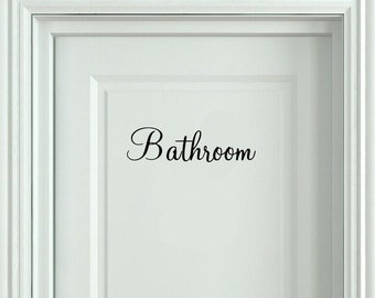 Bathroom Door - Wall Art Decal - Vinyl Sign / Sticker Toilet WC Pub Sign - Designs For You Uk