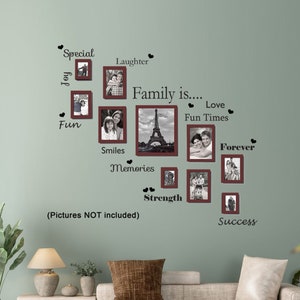 Family Is Word Cloud Wall Sticker, Monogram, Wall Art, Quote, Vinyl Decal, Inspirational, 18 colours DIY Sign By Designs For You Uk,