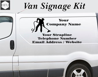 Custom Vinyl Stickers - Personalised Car Van Cleaning Decal Sign Writing kit, Vehicle Graphics, Business Stickers By Designs For You Uk