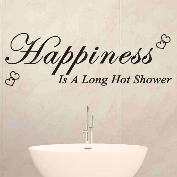 Happiness is a long hot shower Wall Sticker Wall Art Wall Etsy