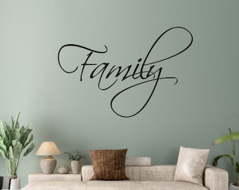 Family Word Wall Sticker - Wall Art, Decal, Quote, Vinyl Sticker - Designs For You Uk