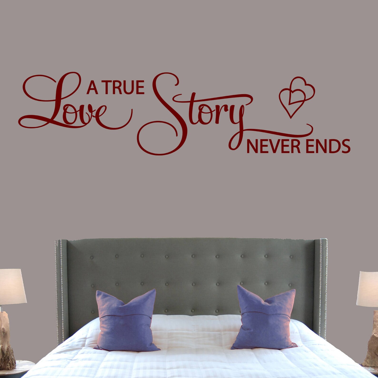 A True Love Story Never Ends Wall Art Wall Sticker Decal Etsy