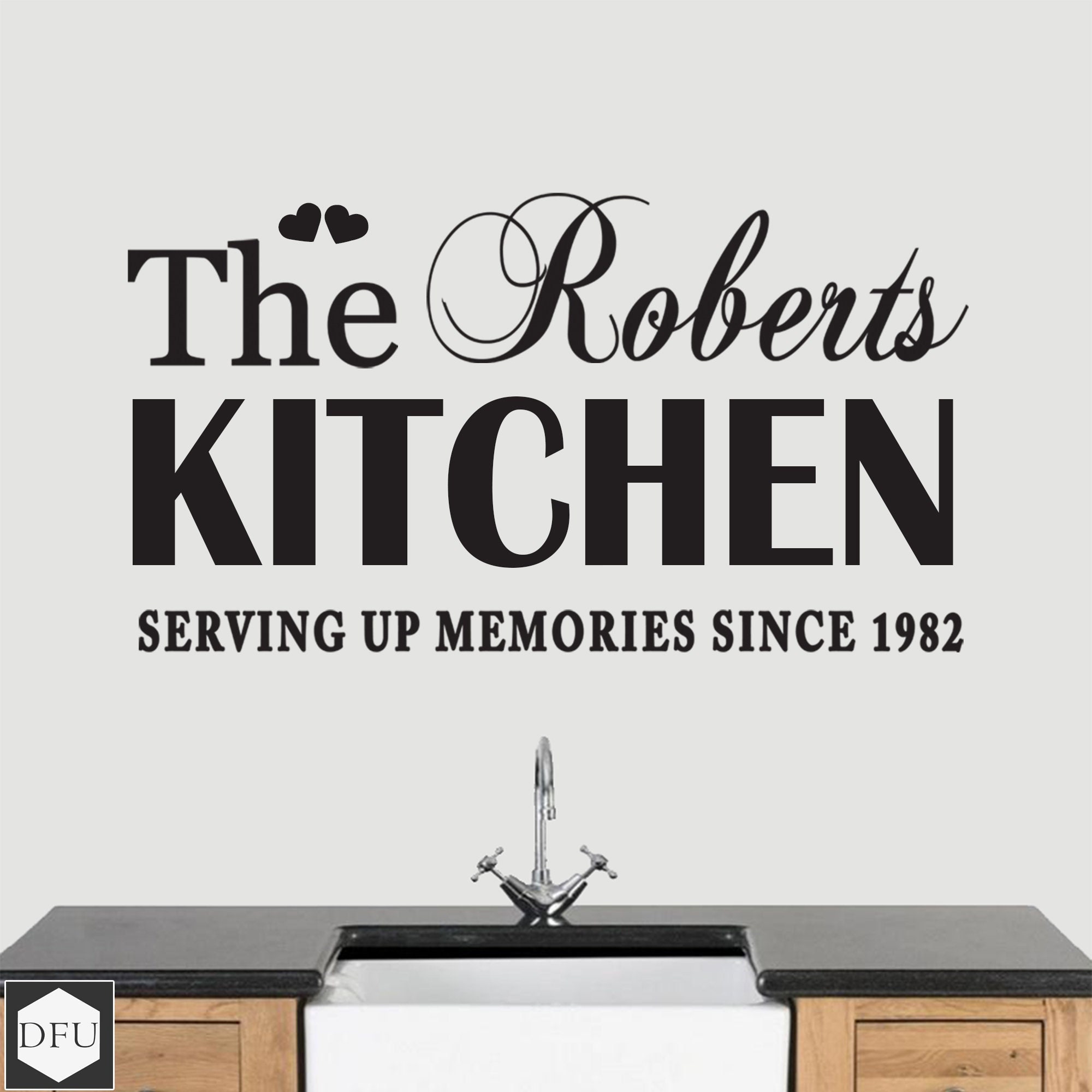 Personalised Kitchen Wall Sticker Wall Art Decal Quote Etsy UK