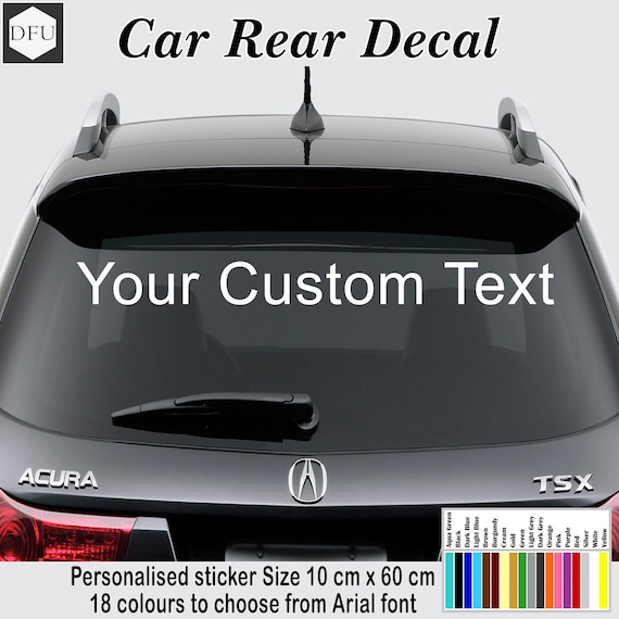 Personalised Sticker 1 line Business Name Rear Window Side Car Decal Custom Sign Vinyl Advertise On Your Own car By Designs For You Uk