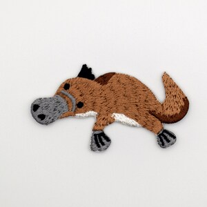 Iron-On Platypus Patch/Nature Animal Badge/Platypus Badge/Decorative Patch/DIY Embroidery/Embroidered Applique/Cute Patch/Animal Lover Gift image 2