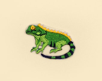 Stick-On Lizard Patch/Animal Badge/Self-adhesive Patch/Decorative Patch/DIY Embroidery/Embroidered Applique/Applique Motif/Pet Lover Gift