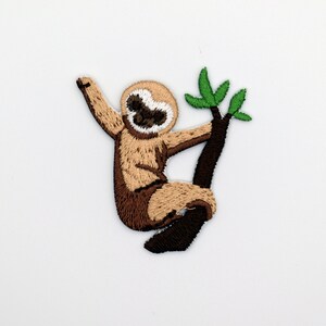 Iron-On Sloth Patch/Nature Animal Badge/Sloth Badge/Decorative Patch/DIY Embroidery/Embroidered Applique/Cute Patch/Animal Lover Gift image 2