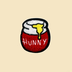 Sew On Hunny Jar Patch/Winnie the Pooh Badge/DIY Embroidery/Decorative Patch/Embroidered Applique/Applique Motif/Winnie the Pooh Lover Gift