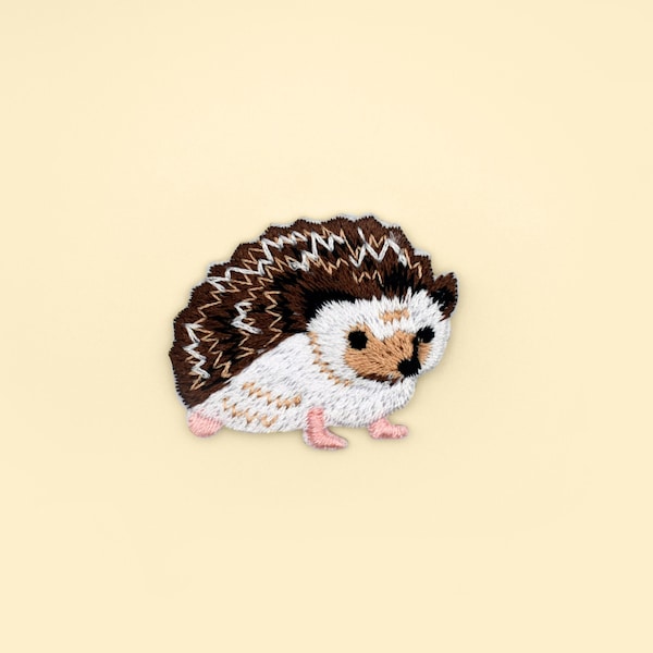 Iron/Stick-On Hedgehog Patch/Garden Animal Badge/Hedgehog Badge/Decorative Patch/DIY Embroidery/Embroidered Applique/Animal Lover Gift