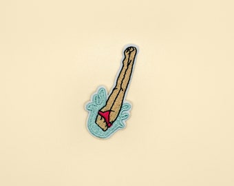 Toppa termoadesiva per immersioni/distintivo per immersioni/toppa con spruzzi d'acqua/toppa decorativa/ricamo fai da te/applicazione ricamata/regalo per gli amanti degli sport subacquei