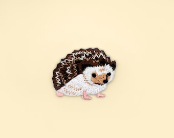 Iron/Stick-On Hedgehog Patch/Garden Animal Badge/Hedgehog Badge/Decorative Patch/DIY Embroidery/Embroidered Applique/Animal Lover Gift