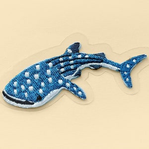 Stick-On Whale Shark Patch/Whale Shark Lover Gift/Ocean Patch/Ocean Lover Gift/Blue Whale/Stick-On Patch/Embroidered Applique/Sealife Lover