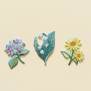 Bügelbild Botanischer Garten Sammlung Patch/Blumen Abzeichen/Stickerei/Dekorative Patch/Gestickte Applikation/Rose Liebhaber/Applikation Motiv